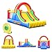 COSTWAY Castello gonfiabile per bambini, con Scivoli e Muro da Arrampicata, per 3 Bambini di 3-6 Anni, 500x200x200cm (Con soffiatore)