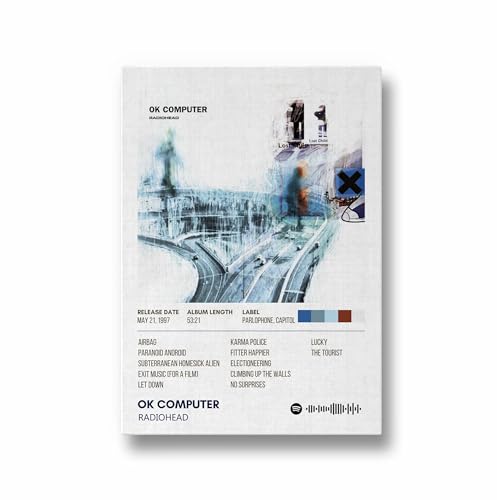 Image of Radiohead Music Poster 13x19 Inch Unframed | 300 GSM Matte Board Paper with Peel & Stick Tape Included | Alternative Rock Wall Art | Posters for Wall | Home Decor | Wall Decor Items | Room Decoration Items