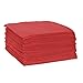 CleanAide Microfiber Cleaning Towels, Reusable Lint-Free and Absorbent Cloth for Kitchen and Car Use, 300GSM, 12 x 12 in. Red, 50-Pack