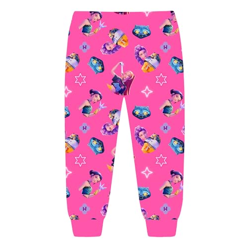 Girls Cotton Pajamas Set Demon Hunter Pjs Set Rumi Mira Zoe Cartoon Long Sleeve Pyjamas Kids Sleepwear2