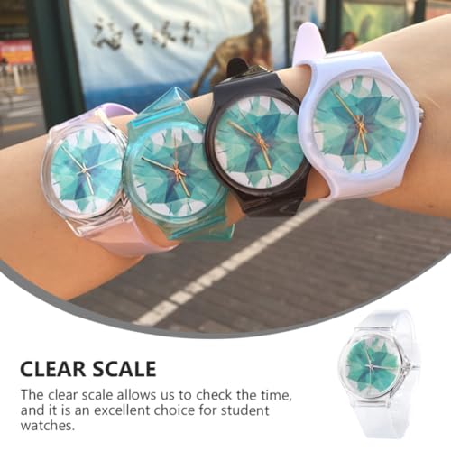 Reloj de pulsera transparente cómodo con escala clara legible para exámenes de estudiantes 3