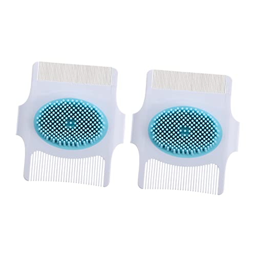 Levemolo Pet Grooming Tools 2pcs Cat Combs for Indoor Cats Self Grooming Brush Defur Comb Brush Ergonomic Lightweight