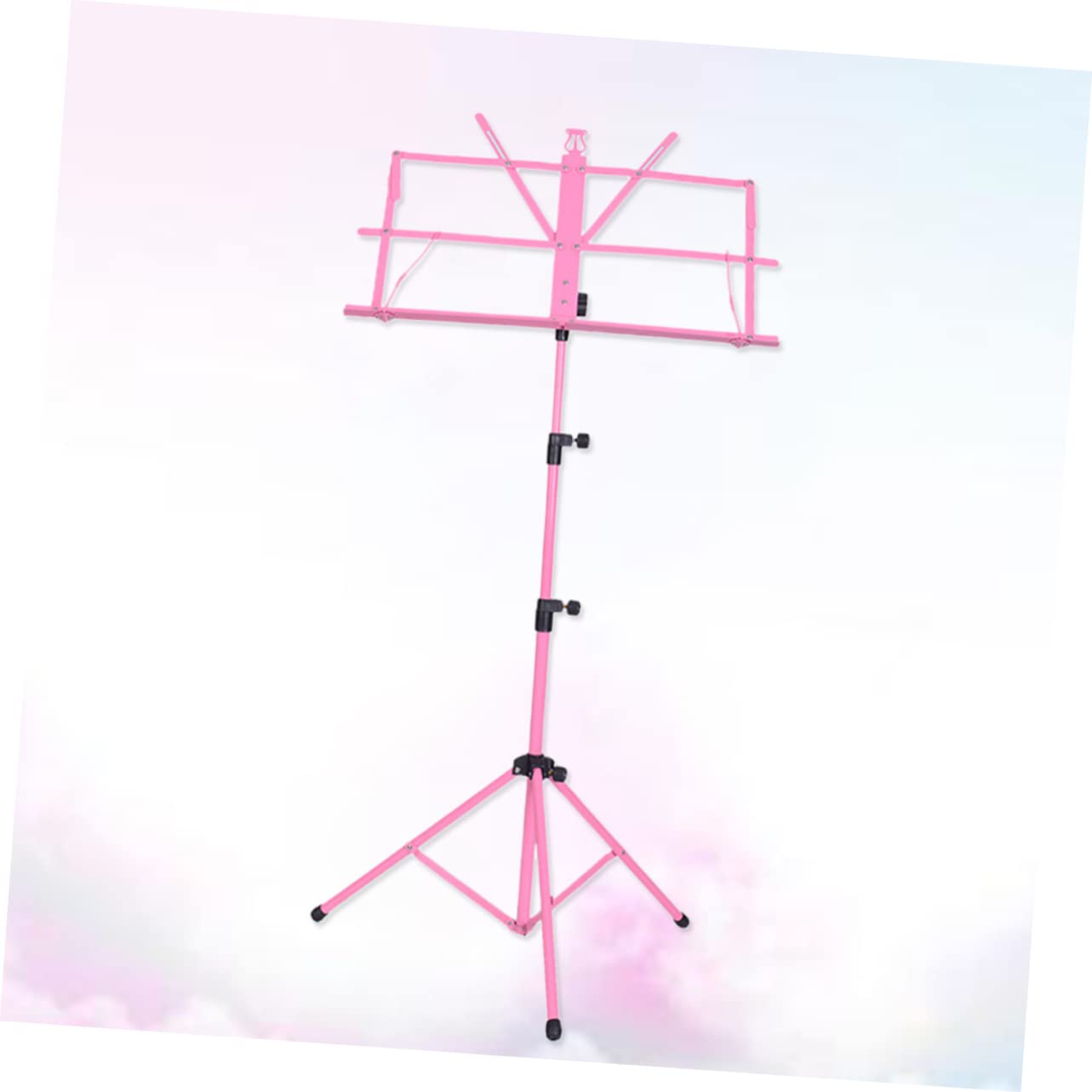 SOIMISS per Spartiti Pieghevole Metallo Regolabile e Angolazione Leggero e Portatile Rosa per Chitarra e Strumenti