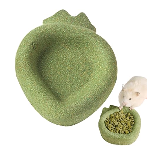 Hamster Chew Toys - Teething Dish Edible Food Bowl,Small Animal Natural Pet Supplies, Food Container Bowl for Chinchilla, Gerbil, Ferret, Bunny