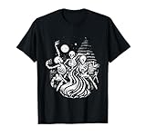 Skeleton Dancing Lazy Halloween Costume Funny Spooky Skull T-Shirt