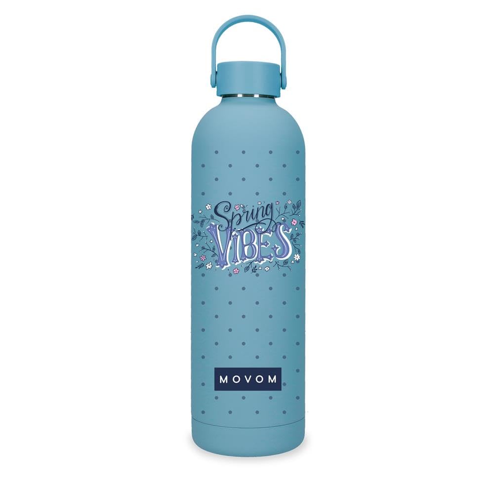 Movom Spring Vibes Blue Stainless Steel Bottle 7x26.5x7 cm