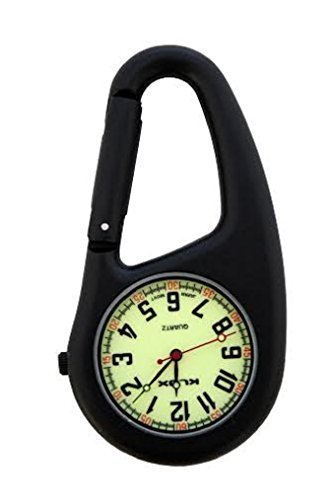 Orologio a spilla colore nero con quadrante nero