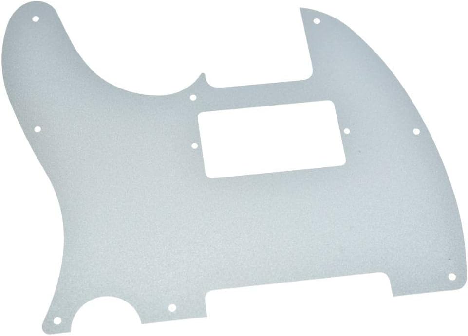 Dopro 8 Hole Matte Aluminum Tele Humbucker Pickguard Metal Anodized TL Pick Guard Scratch Plate for USA/Mexico Tele/Telecaster Matte Silver