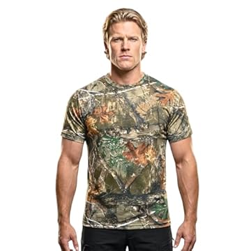 Bell Rangers Camiseta autêntica Realtree and Mossy Oak camuflagem gola redonda unissex adulto manga curta, Camuflagem de mistura de algodão Realtree Edge, G