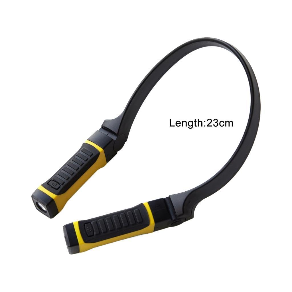 Lámpara de Lectura LED Portátil para El Cuello, Giratoria 105 Grados, 2 Niveles de Brillo, Recargable, Ideal para La Sala de Lectura.