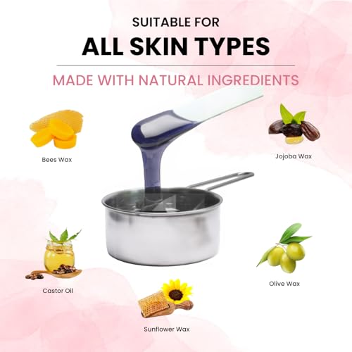 Image of Urban Yog Brazilian Face Wax /Katori Wax for Women 100g (Pack of 2) | India's 1st Liposoluble Stripless Wax | Pan with Handle & Spatula | Natural Ingredients | For Upper Lips, Chin, Cheeks & Hairline