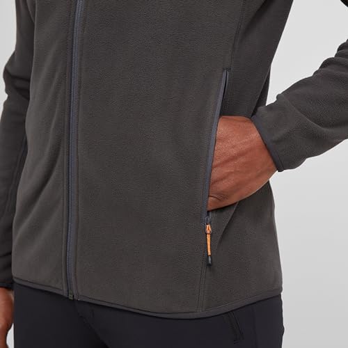 OEX Men’s Braewick Full Zip Fleece with 100% Recycled Fabric & Zipped Chest Pocket, Soft, Lightweight & Active FitTechnical Midlayer Pullover (UK, Alpha, M, Regular, Regular, Grey) - Image 6