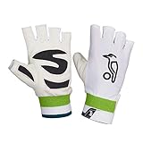 KOOKABURRA Ultimative Fingerlose Wicket Keeping Inners, Weiß/Schwarz/Grün, Für Erwachsene
