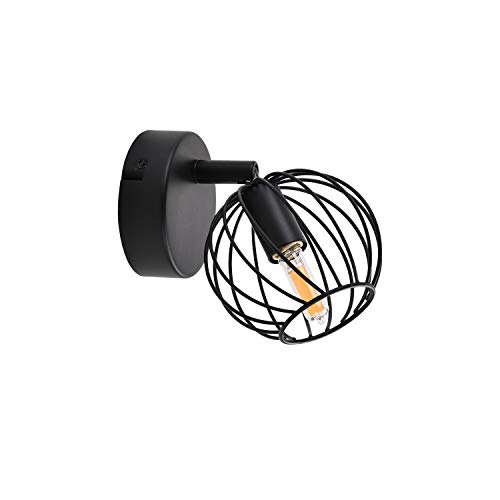 Applique murale BLOOM G9 28W Cage en Fer pour Décor Restaurant/Cuisine/Salle à manger/Chambre/Séjour/Bar/Grenier, Lampe Retro Industrielle Lustre Minimaliste Vintage Loft IP20 10.5*14.5cm Cover