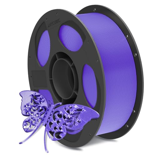 Image of ANYCUBIC Silk Filament, Clog-Free Shiny 3D Printer PLA Filament 1.75mm Dimensional Accuracy + /- 0.02mm, 1KG Reusable Spool (2.2 lbs), Silk Purple