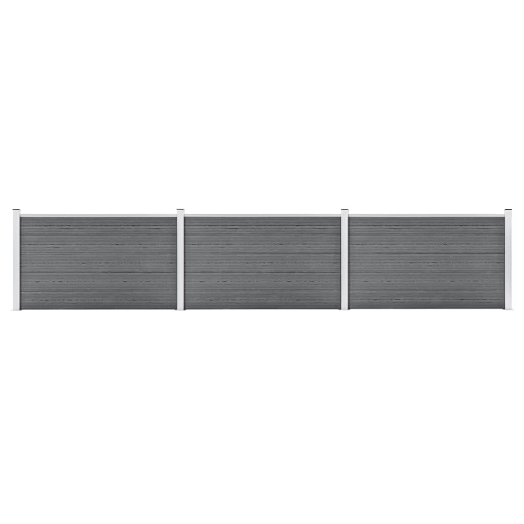 vidaXL Valla de jardín de WPC gris 526x106 cm