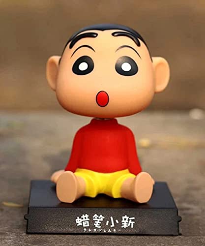 Image of AUGEN Super Hero Shinchan Action Figure Limited Edition Bobblehead with Mobile Holder for Car Dashboard, Office Desk & Study Table (Pack of 1)