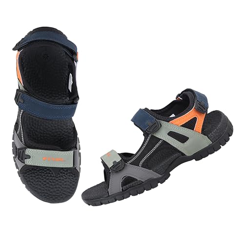 Image of FUEL Sandals & Floaters for Mens & Boys Comfortable & Lightweight Dailywear, Anti-Skid Flexible & Breathable for Running, Walking Stylish Casual Sandal for Outdoor Footwear For Gents (Rambo-01)