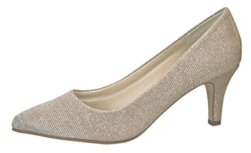 Rainbow Club Brautschuhe Brooke - Pumps, Ivory/Creme/Gold Metallic, Textil - Hochzeitsschuhe,...