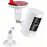 1 Pack Adhesive Ring Camera Mount Stick Up Mount Holder Compatible with Outdoor Security 360° Adjustable Security Mounting Bracket Camera Not Included (White)