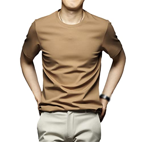 T-shirt d'été pour homme en soie glacée idéal pour vos terrasses décontractées