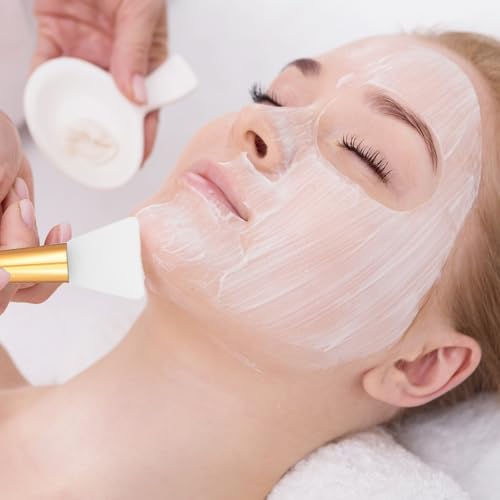 QFGasre 2 Stück Maskenpinsel Gesichtspinsel GesichtsmaskenSilikon Gesichtsmaskenpinsel Wiederverwendbare Silikon Applikatorstäbchen zum Mischen von flüssiger Gesichtsmaskenfarbe DIY Herstellung
