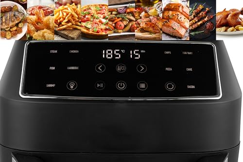 Linsar - Air Fryer with Rotisserie - 12l XL Multifunctional Mini Oven - 6 Air Fryer Accessoires - Large Airfryer with Digital LED Display - Pre-Programmed Settings - up to 200°C - 1700W - Image 8