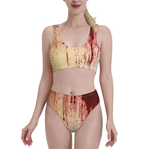 Bikini de sport éclaboussures de sang noir XXL pour session plage