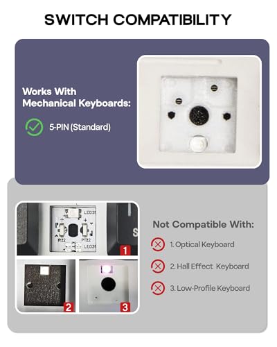 Image of EPOMAKER Creamy Jade 45gf Gaming Keyboard Switches, 100 PCS Linear Switch, 5-Pin Pre-Lubed Switch, with PC /PA66 Case, POK Stem, Compatible with MX Keycaps for Mechanical Keyboard