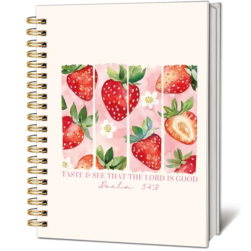 Image of INCOK Pink Strawberry Gifts Notebook - Strawberry Journal for Women, Cute Preppy Note Book Office Supplies Back to School Stuff Stationery for Students Girly Teen 5.5x8.3 Inches