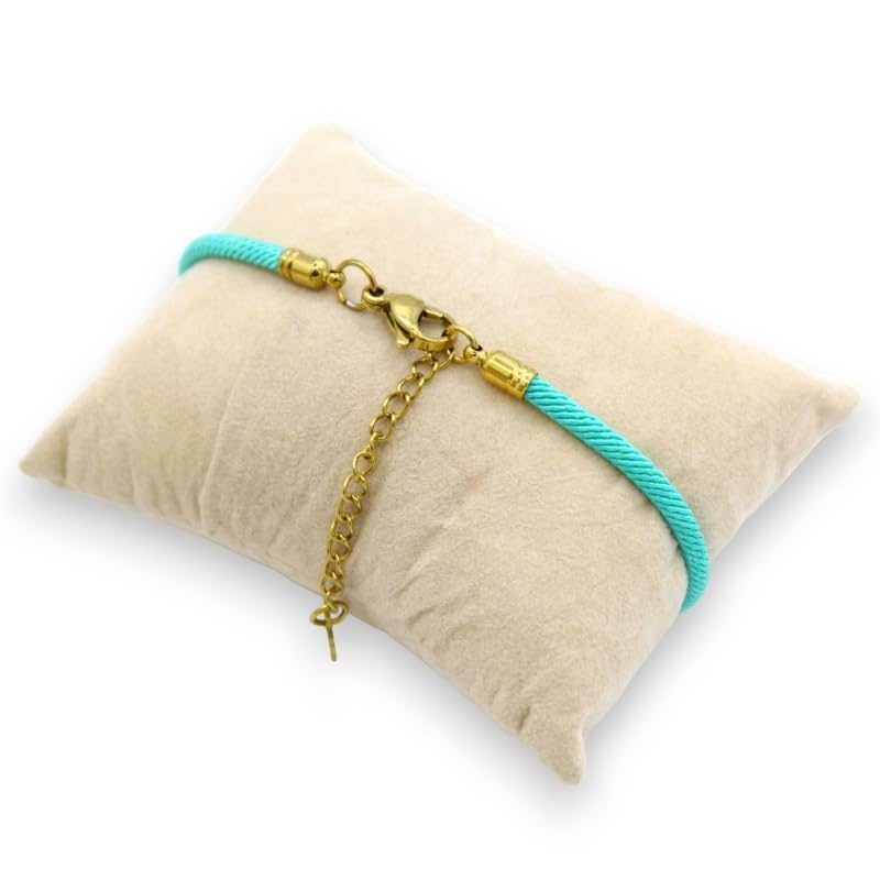 Bracelet Sicilia Bedda Capaci en pierre de lave turquoise, cadeau idéal - 5