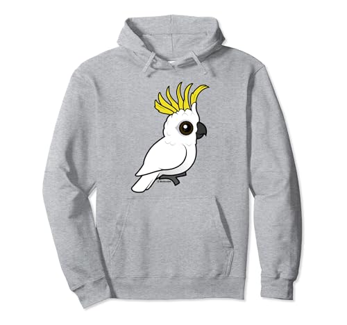 Cute Cartoon Sulphur-crested Cockatoo Raised Crest Bird Pullover Hoodie