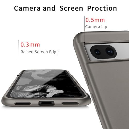 Image of X-level for Google Pixel 8A Case, Slim Fit Ultra-Thin Soft Flexible TPU Light Cases [Guardian Series] Anti-Slip Matte Finish Coating Silky Touch Protective Phone Back Cover for Pixel 8A -Gray