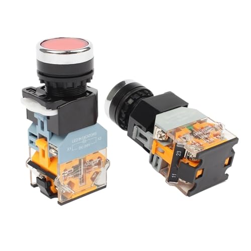 Interrupteur de pression lumineux vert pour commande machine 220V