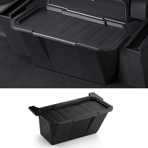 YIJINSHENG Rear Center Console Organizer for Tesla Cybertruck Trash Can with Anti-Slip Lid Cover Backseat Storage Box 2nd Row Seat Organizer Bin for Cybertruck Accessorie 2024 2025