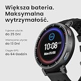 Amazfit Active Max 48mm Smartwatch 1,5" AMOLED, 25 dni pracy baterii, mapy offline, NFC, GPS, 4GB pamięci, 170+ trybów sportowych, wodoszczelność 5 ATM, monitorowanie pulsu i snu, dla Android & iPhone