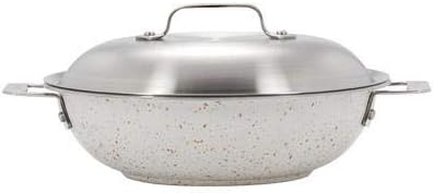 Bon Chef 60011DESERT 10 in. Hotstone Desert Cucina Braiser Pan with Lid - Induction Bottom