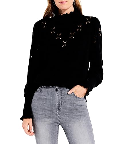 Image of NIC+ZOE Women's Pointelle Pip Sweater