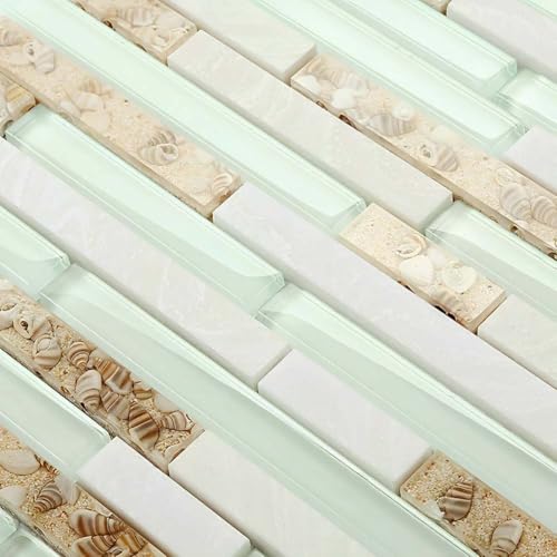 Coastal Mint Glass & Shell Mosaic