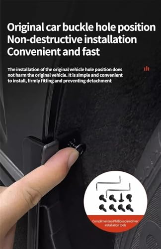 Guardabarros para coche compatible con VW Tiguan L 2019 a 2024 4