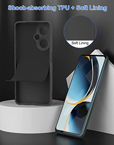 Image of DIZORO Microfiber Candy Case Compatible for Oneplus Nord CE3 Lite 5G Smooth Touch Cushion Liquid Soft Silicone Gel Rubber Phone Cases Non-Slip Full Body Protective Shockproof Back Cover - Black