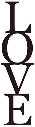 BIBITIME Upstanding Lettering L O V E Love Quotes - Calcomanía de vinilo para el día de San Valentín, sala de estar, vacaciones, pareja, dormitorio,