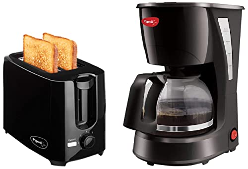 Pigeon 2 Slice Auto Pop Up Toaster. A Smart Bread Toaster For Your Home + By Stovekraft Brewster Coffee Maker. A Small Size Coffee Maker Of Home Machine