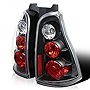 SPEC-D TUNING Black Housing Clear Lens Tail Lights Compatible with 2003-2005 Toyota 4Runner Left + Right Pair Assembly
