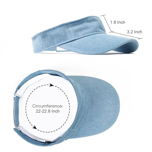 Image of ANDICEQY Sport Sun Visor Hats Adjustable Empty Top Baseball Cap Cotton Ball Caps for Women and Men