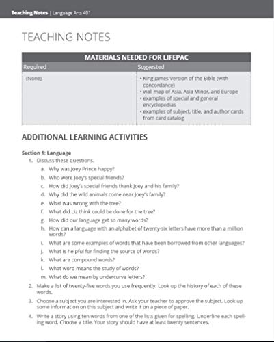 Lifepac Language Arts Homeschool Curriculum: 4Th Grade #TOP5