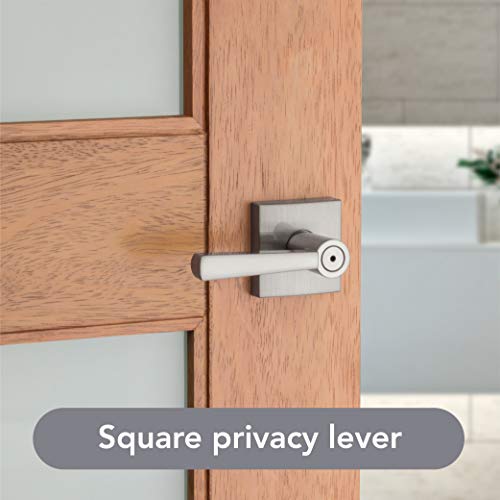 Baldwin Spyglass , Interior Privacy Door Handle Reversible Lever For Bedroom/Bathroom, Keyless Door Lock With Microban Protection, In Satin Nickel #TOP2
