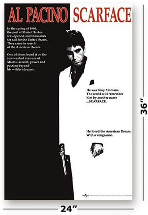 Miniatura 4 de POSTER STOP ONLINE Classic Gangster Movies - Juego de póster de película de 3 piezas (The Godfather, Scarface & Goodfellas) (tamaño 24 x 36 cada uno)