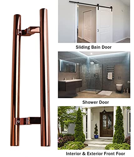 Poignée de porte moderne ronde rose 80 cm pour hall d'hôtel chic - 3