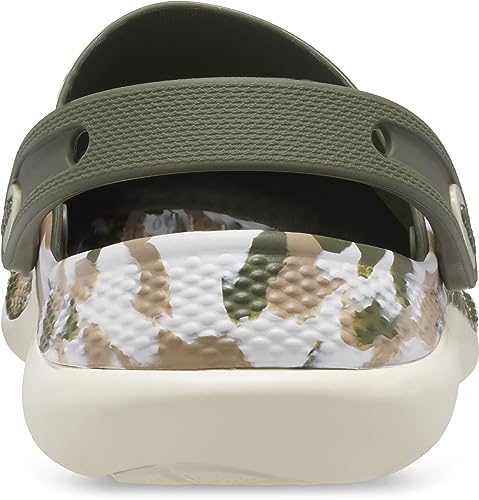 Image of Crocs Unisex Adult Army Green /Multi Stylish Lightweight Casual Clog | Casual Sneakers | Walking Clog | Fashion Clog | Formal Clog | Comfortable (VN 207634-3TC-M7W9) | Size-6